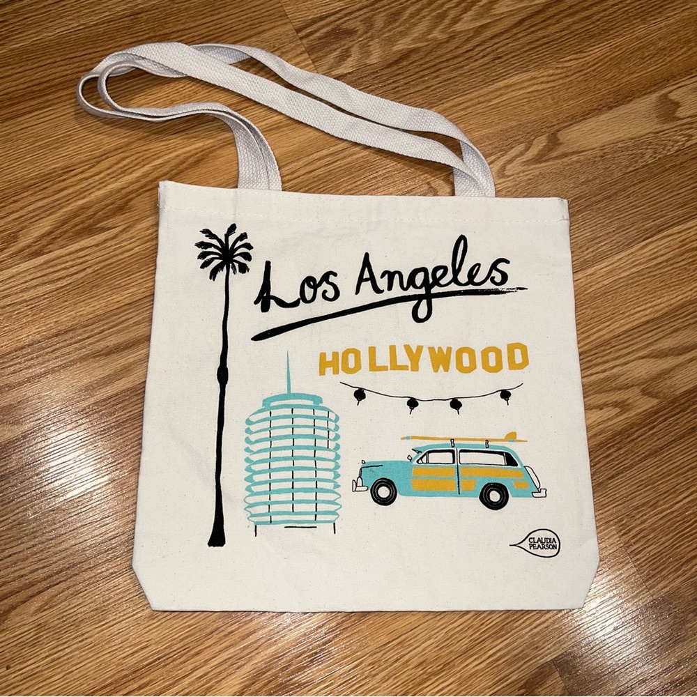 Claudia Pearson Los Angeles Hollywood graphic‎ canvas City Tote Bag